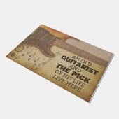 レトロニュー スタジオ マット、ギタリスト カスタム ウェルカム ドアマット (アングル)