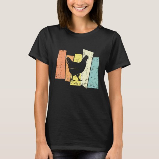 レトロニワトリ 私のニワトリ農家 Tシャツ (正面)