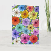 レトロネイビーパーソナライズされたブルー21歳のフローラ カード (裏面)