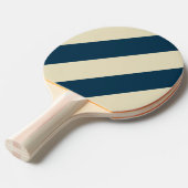 レトロネイビーフェード3はっきりしたストライプ個 卓球ラケット (正面アングル)