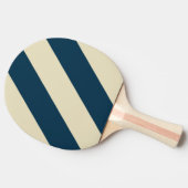レトロネイビーフェード3はっきりしたストライプ個 卓球ラケット (横)