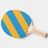 レトロネイビーブルーはっきりしたストライプズ 卓球ラケット (横)