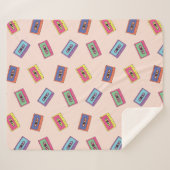 レトロネオンオーディオカセットテープパターン シェルパブランケット (正面(横))