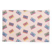 レトロネオンオーディオカセットテープパターン 枕カバー (裏面-左)