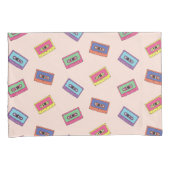 レトロネオンオーディオカセットテープパターン 枕カバー (正面右)