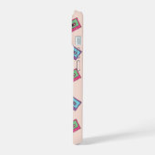 レトロネオンオーディオカセットテープパターン iPhone 15ケース (左側面)