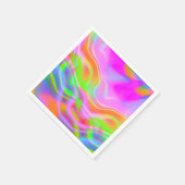 レトロネオンカラフルパーティービデオ スタンダードカクテルナプキン (角)