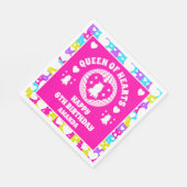 レトロネオンクイーンオブハート誕生日 スタンダードランチョンナプキン (角)