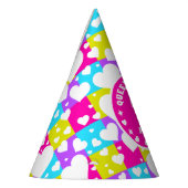 レトロネオンクイーンオブハート誕生日 パーティーハット (左)