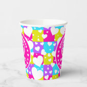 レトロネオンクイーンオブハート誕生日 紙コップ (左)