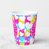 レトロネオンクイーンオブハート誕生日 紙コップ (右)