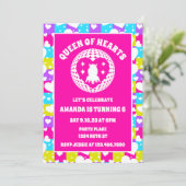 レトロネオンクイーンズオブハートバースデーパーティー 招待状 (スタンド正面)