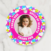 レトロネオンクイーンハート誕生日写真 フェイバータグ (裏面)