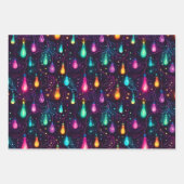 レトロネオンクリスマス ラッピングペーパーシート (正面3)