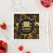 レトロネオンゲームボーイゲーマー子供の誕生日パーティー スタンダードカクテルナプキン (インサイチュ)