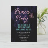 レトロネオンサイコロブンコゲームパーティーイベント 招待状 (スタンド正面)