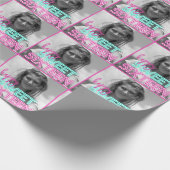 レトロネオンサインと白黒フォトスイート16 ラッピングペーパー (角)