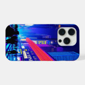 レトロネオンシティスケープポップアートiPhoneケース iPhoneケース (裏面横)