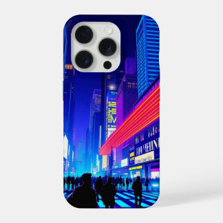 レトロネオンシティスケープポップアートiPhoneケース iPhone 15 Proケース