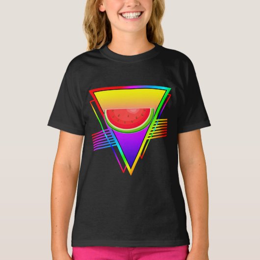 レトロネオンスイカ Tシャツ (正面)