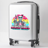 レトロネオンスケルトンナースおもしろい-不気味メディカルD シール (スーツケース)