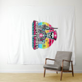 レトロネオンスケルトンナースおもしろい-不気味メディカルD タペストリー (インサイチュ(横))