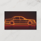 レトロネオンドライビングライフトウーバードライバーリデシェア 名刺 (裏面)