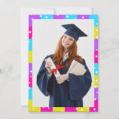 レトロネオンフォト卒業パーティー招待状 招待状 (裏面)