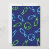 レトロネオンボーリング招待状forボーイズ誕生日 招待状 (裏面)