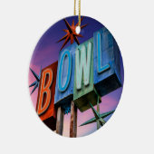レトロネオンボーリング標識オーナメント セラミックオーナメント (右)