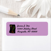 レトロネオンマルティニカクテル差出人住所ラベル ラベル (インサイチュ)