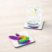 レトロネオンラビット動物 | ウサギのコースターセット コースター (右側)