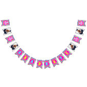 レトロネオン写真卒業パーティー バンティングフラッグ (全)