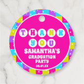 レトロネオン卒業パーティーサンキュー フェイバータグ (裏面)