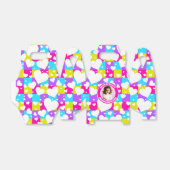 レトロネオン女王のハート誕生日パーティー写真 フェイバーボックス (折り畳みなし)