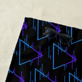 レトロネオン幾何学模様2 ビーチタオル (インサイチュ)