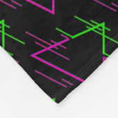 レトロネオン幾何学模様 フリースブランケット (角)