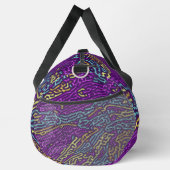 レトロネオン迷路パターン – アーケードエステティック ダッフルバッグ (右)