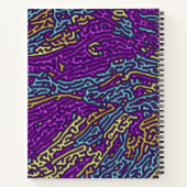 レトロネオン迷路パターン – アーケードエステティック ノートブック (裏面)