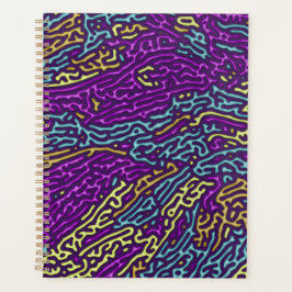 レトロネオン迷路パターン – アーケードエステティック プランナー手帳