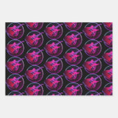 レトロネオン電気ギター ラッピングペーパーシート (正面)