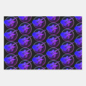 レトロネオン電気ギター ラッピングペーパーシート (正面3)