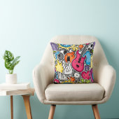 レトロネオン音楽テーマ クッション (椅子)