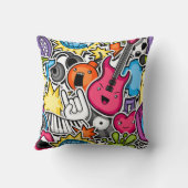 レトロネオン音楽テーマ クッション (裏面)