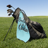 レトロネオン「ボーリングマイカーディオ」おもしろいボーリング ゴルフタオル (グリーン)