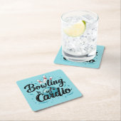 レトロネオン「ボーリングマイカーディオ」おもしろいボーリング スクエアペーパーコースター (インサイチュ)