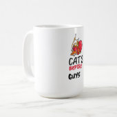 レトロネコBefore Guys おもしろい猫引用文ティー コーヒーマグカップ (正面左)