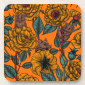 レトロネズミパーティー コースター (正面)