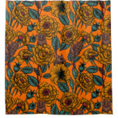 レトロネズミパーティー シャワーカーテン (正面)