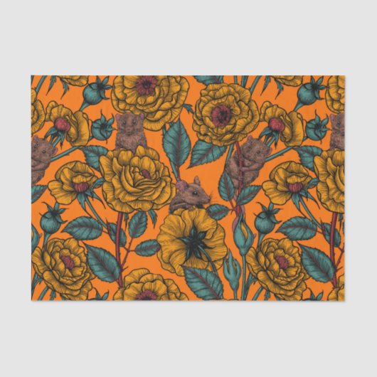 レトロネズミパーティー 薄葉紙 (正面)